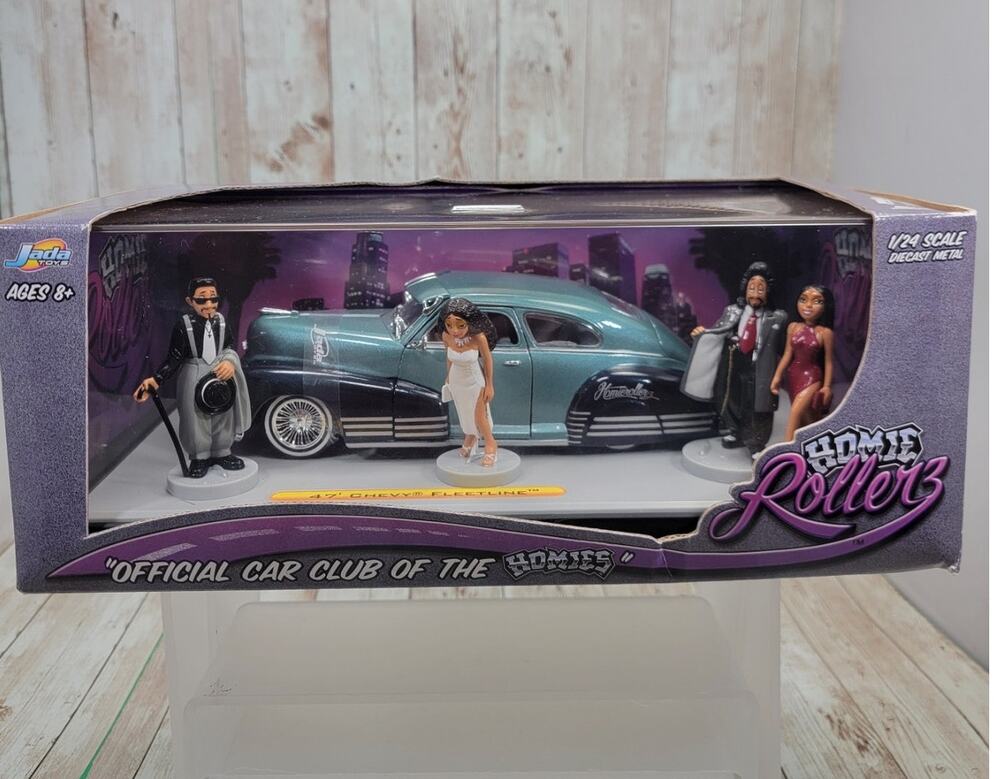Jada Homie Rollerz Teal 47 Chevy Fleetline Official Car Club of the Homies 1/24